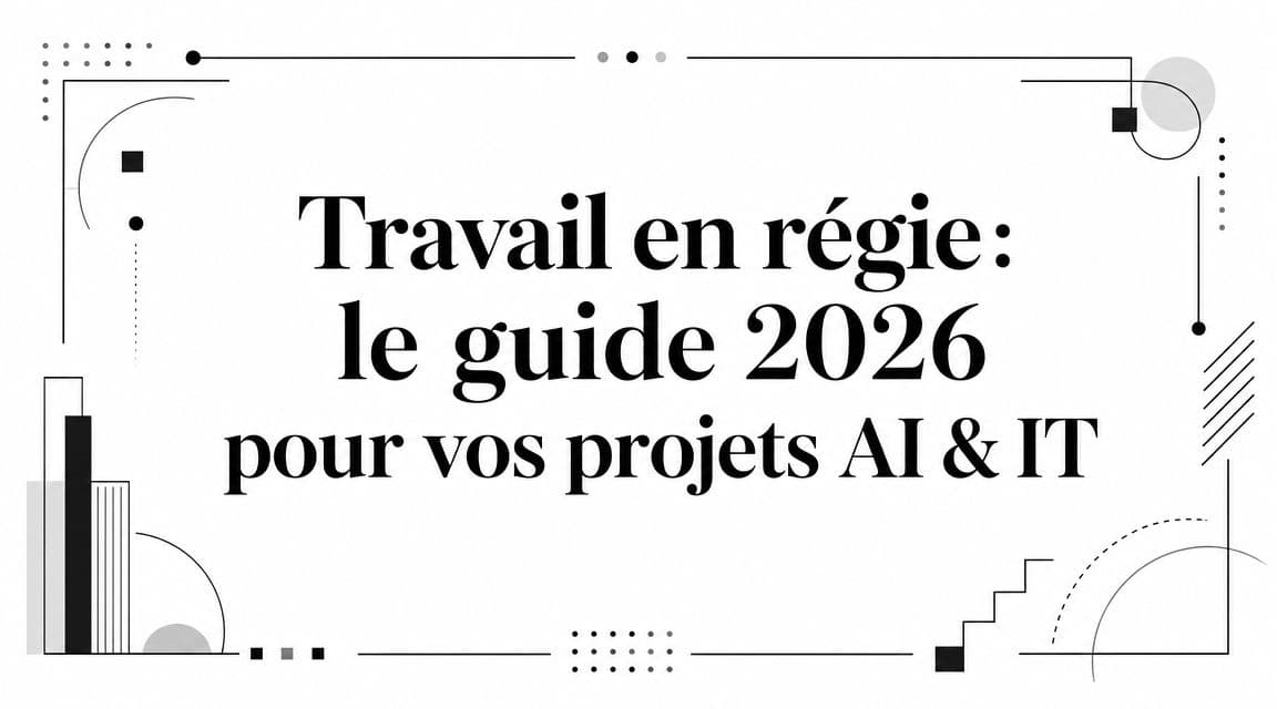 Travail en régie: le guide 2026 pour vos projets AI & IT