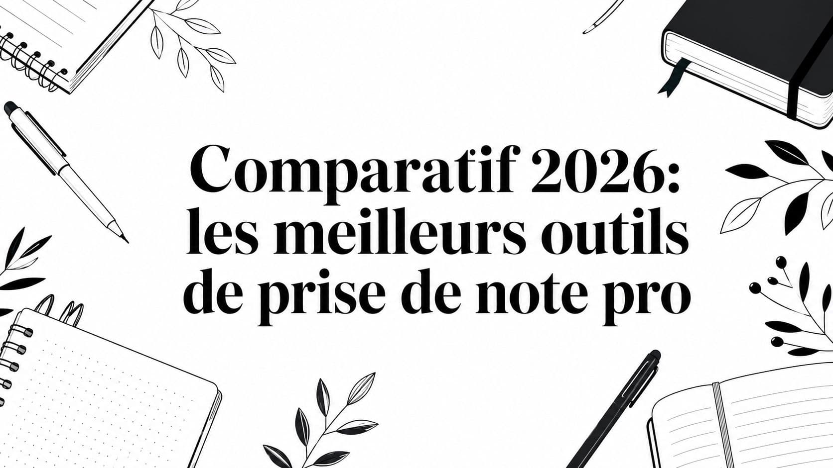 Comparatif 2026: les meilleurs outils de prise de note pro