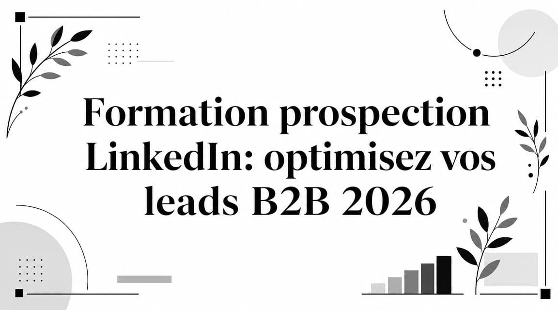 Formation prospection LinkedIn: optimisez vos leads B2B 2026